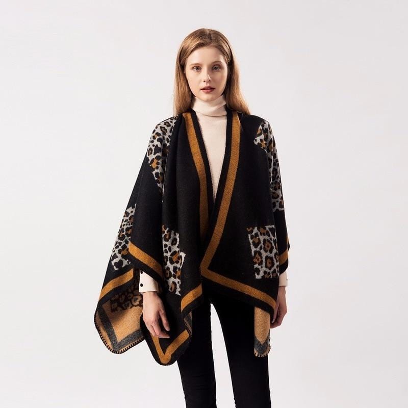 Poncho Léopard Femme - Style Sauvage