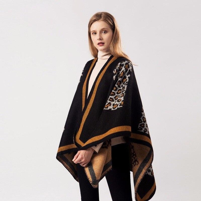 Poncho Léopard Femme - Style Sauvage