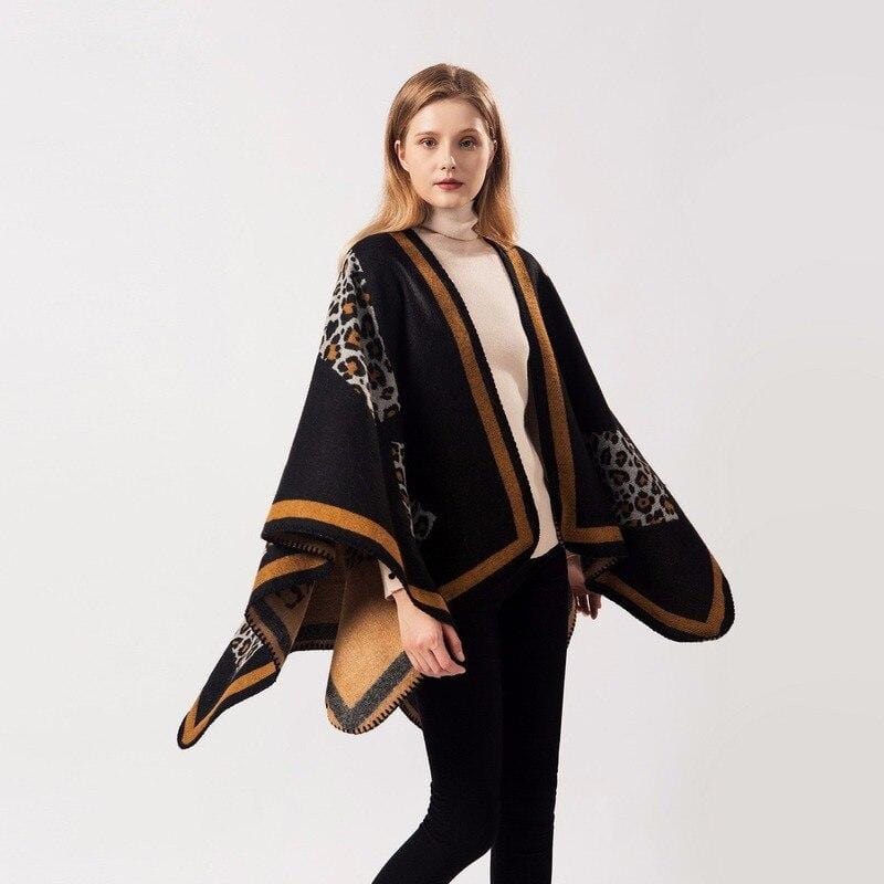 Poncho Léopard Femme - Style Sauvage