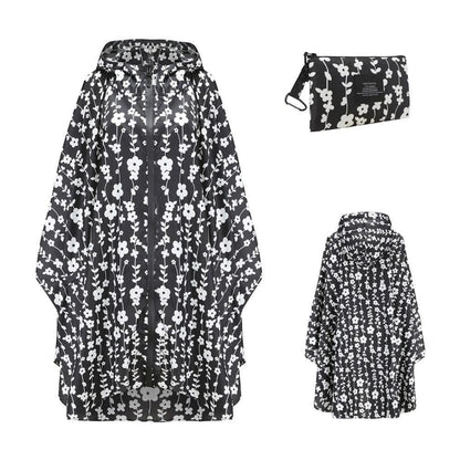 Poncho Long de Pluie - UrbanShield noir & blanc