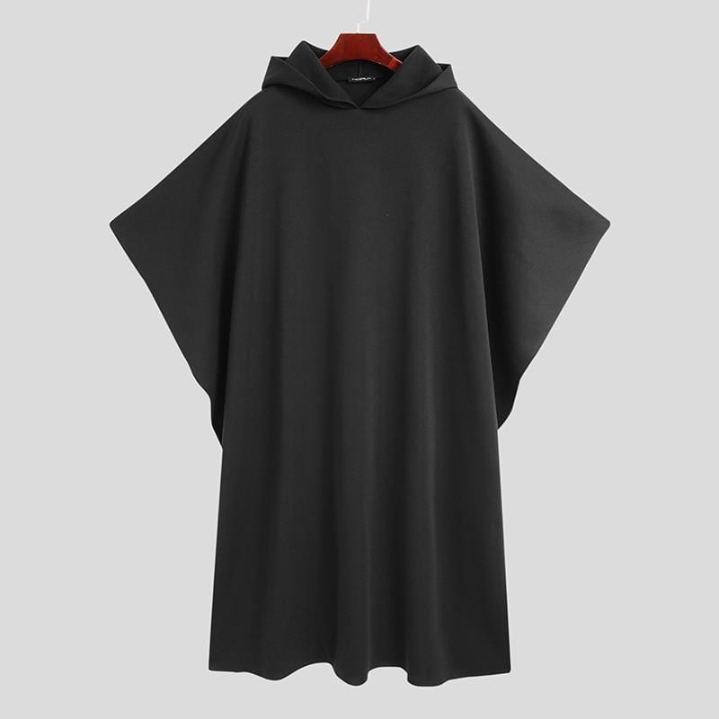 Poncho Long pour Homme Noir / S