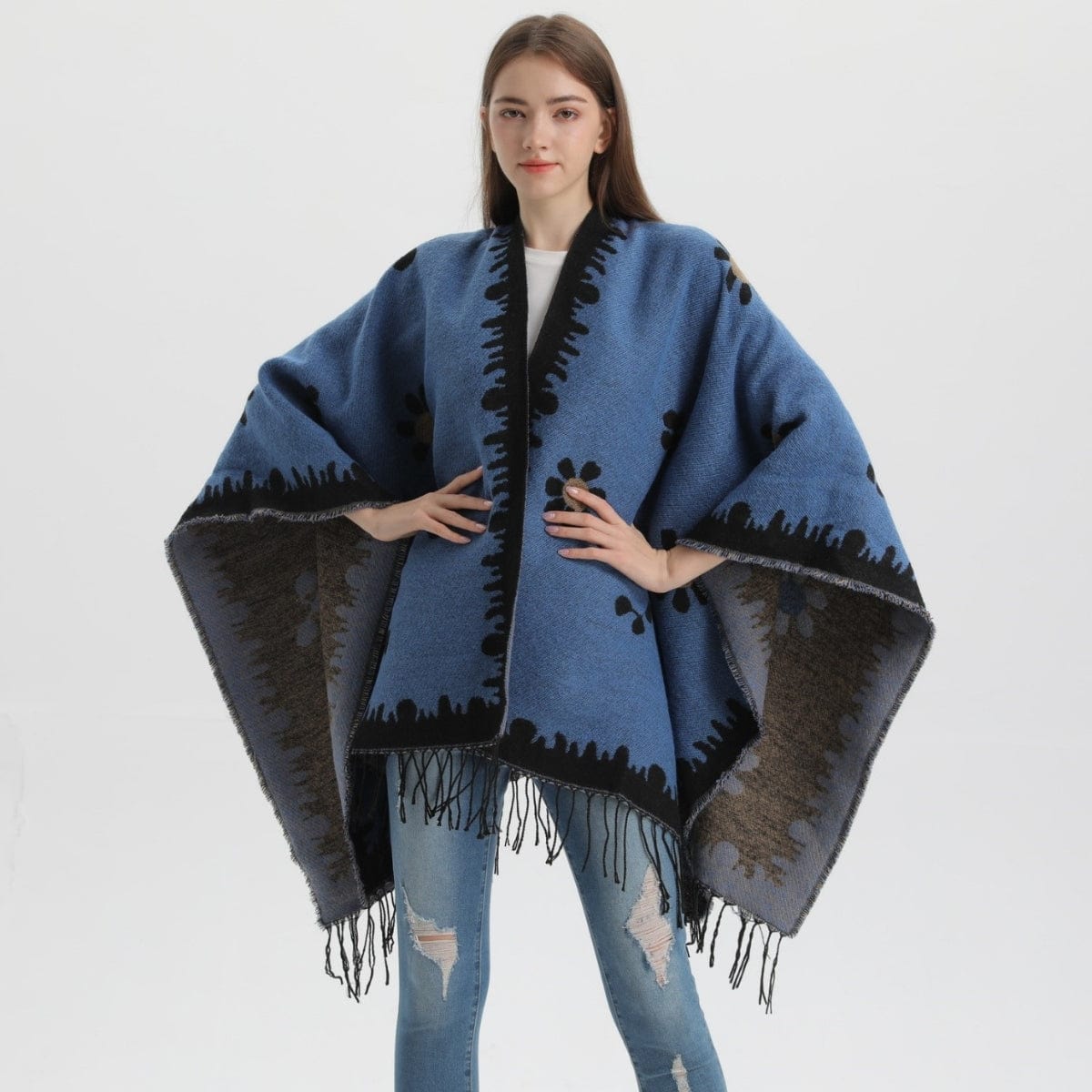 Poncho Ouvert pour Femmes 1