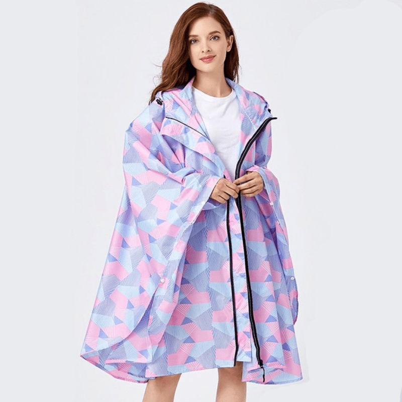 Poncho Pluie Élégant Rose & Violet rose & violet