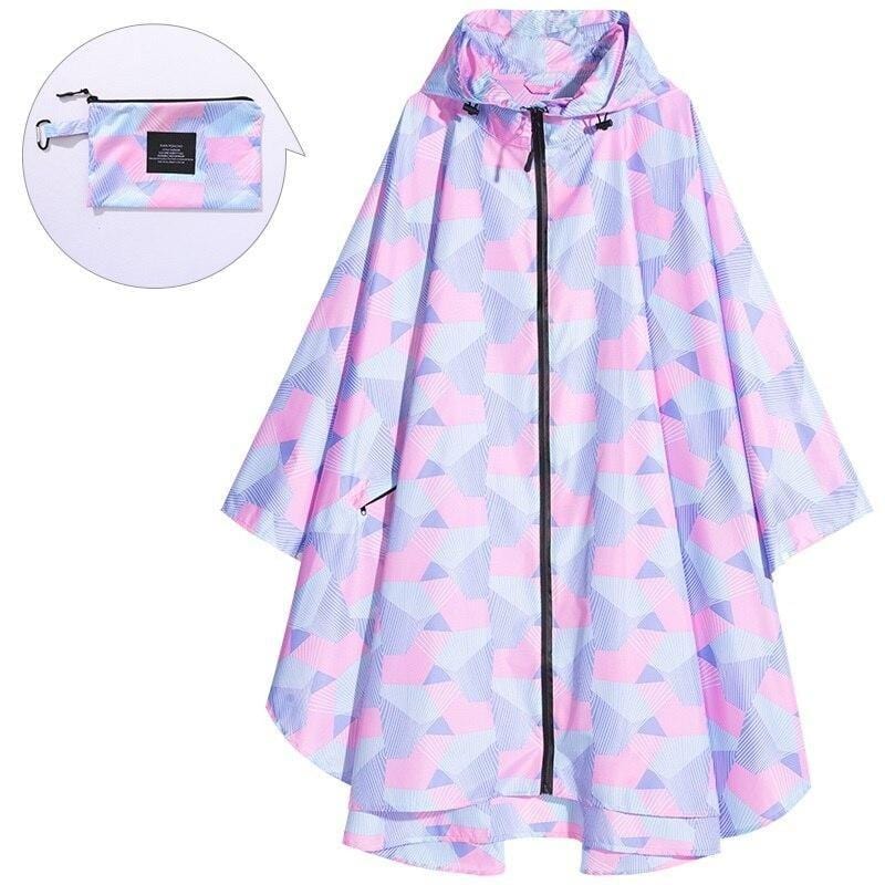 Poncho Pluie Élégant Rose & Violet rose & violet