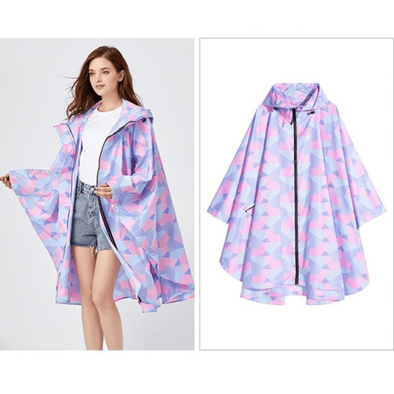 Poncho Pluie Élégant Rose & Violet rose & violet