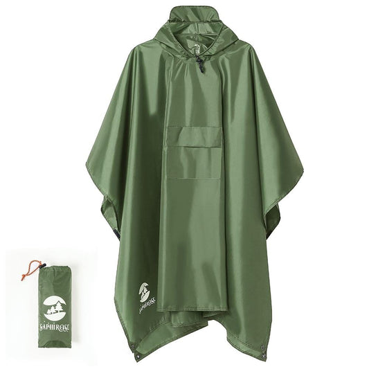 Poncho Pluie Homme - RainGuard Vert