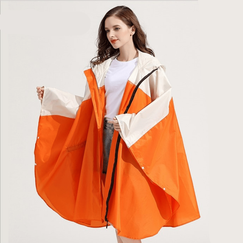 Poncho Pluie Orange & Beige All-Weather Orange & beige