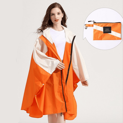 Poncho Pluie Orange & Beige All-Weather Orange & beige