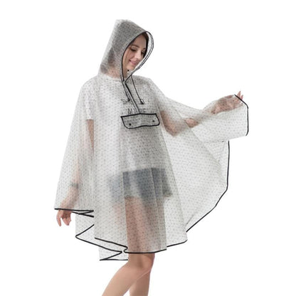 Poncho Pluie Transparent - Rainy Essentials Grillage noir