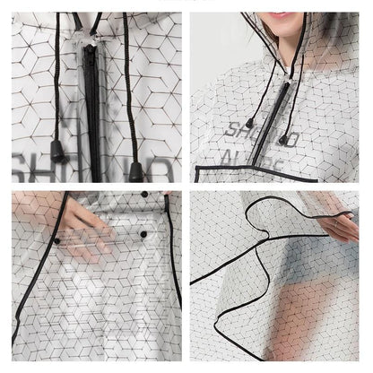 Poncho Pluie Transparent - Rainy Essentials Grillage noir