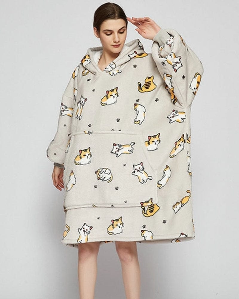 Poncho Polaire Femme Chat - Collection Féline chat / unique