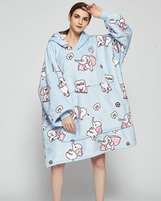 Poncho Polaire Femme Eléphant - Cosy Elephants éléphant / unique