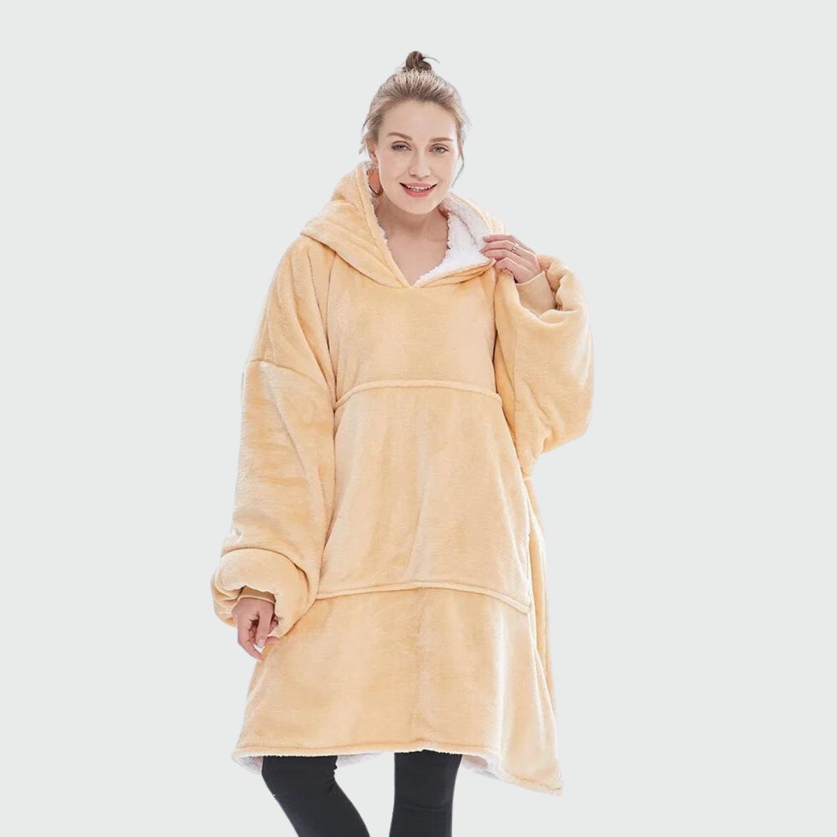 Poncho Polaire Femme pour l'Hiver beige / unique