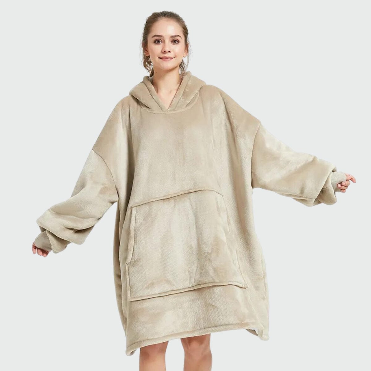 Poncho Polaire Femme pour l'Hiver kaki / unique