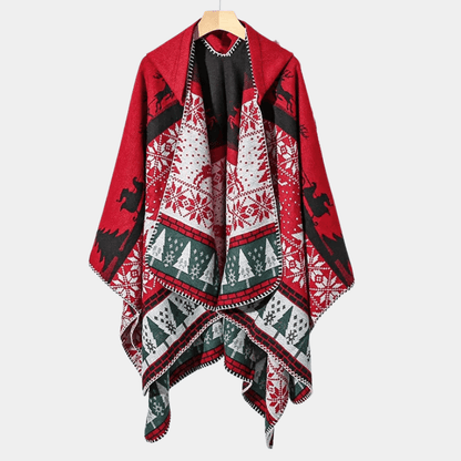 Poncho pour Homme - Collection Hiver rouge