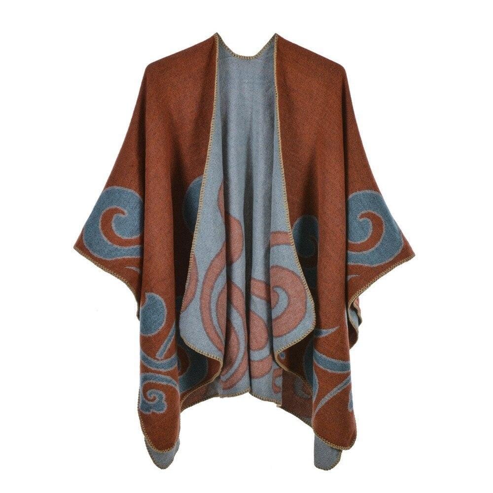 Poncho Printemps Collection orange