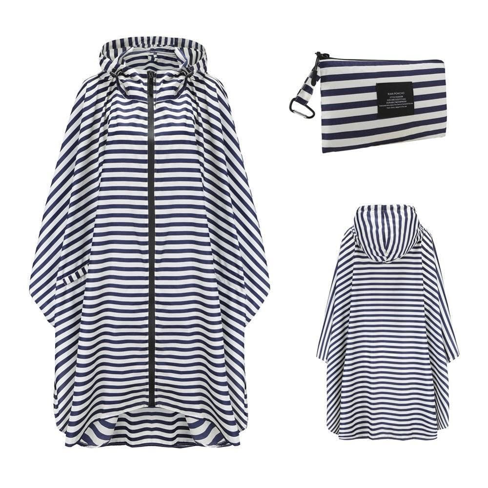 Poncho Rainstorm. Noir & Blanc