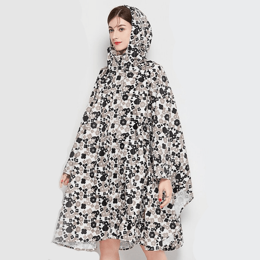 Poncho Rainy Femme Fleurs