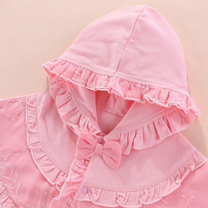 Poncho Rose Fille Chic