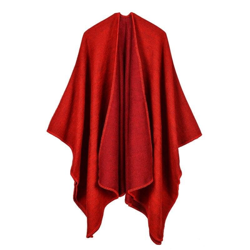 Poncho Rouge pour Femme rouge