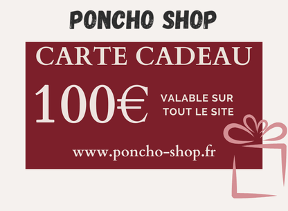 Poncho Shop: Carte Cadeau 100€