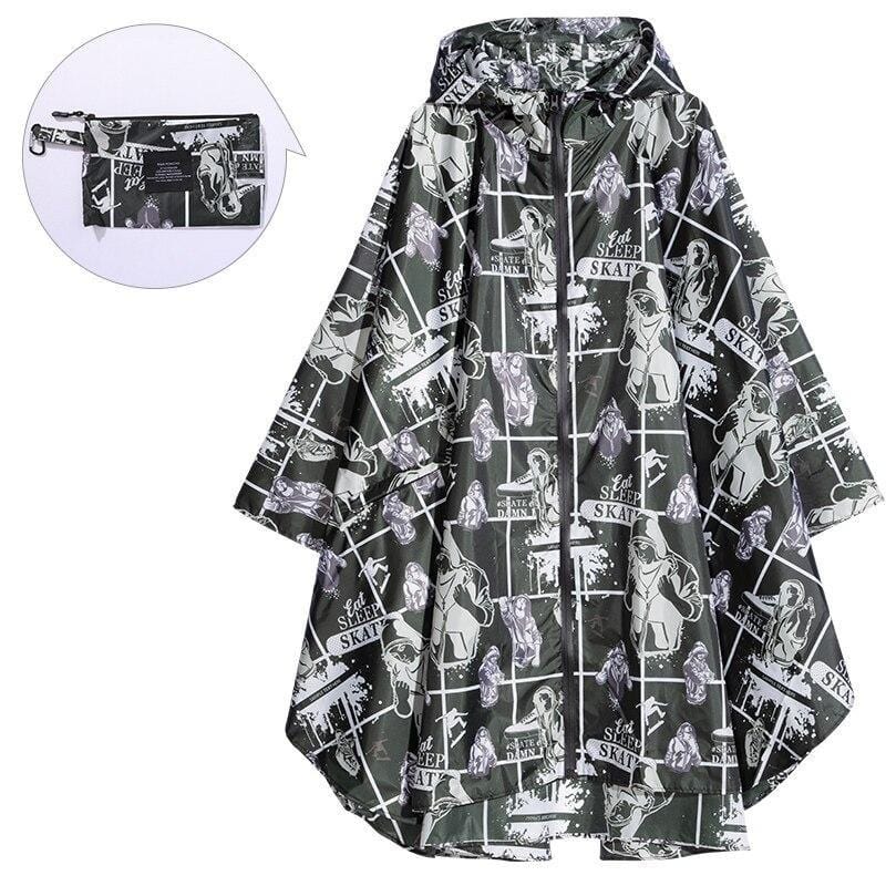 Poncho Skate Rain Noir