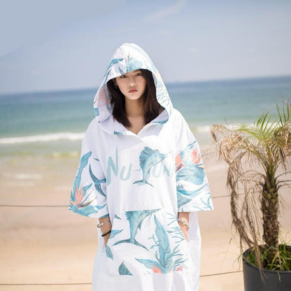 Poncho Surf Lightning - Éclairs de Style Bleu