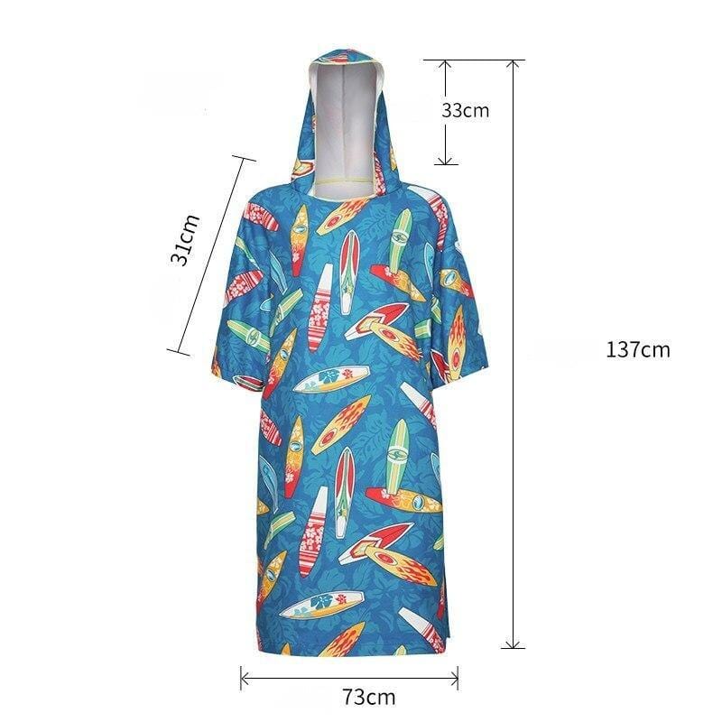 Poncho Surfeur pour Homme Planches de surf