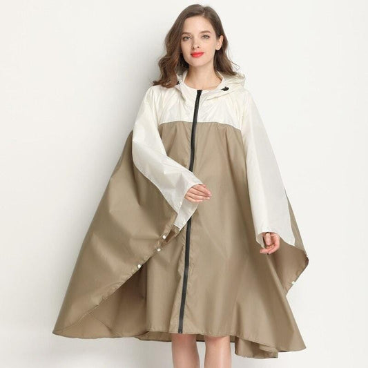 Poncho WaterproofX Beige & Blanc