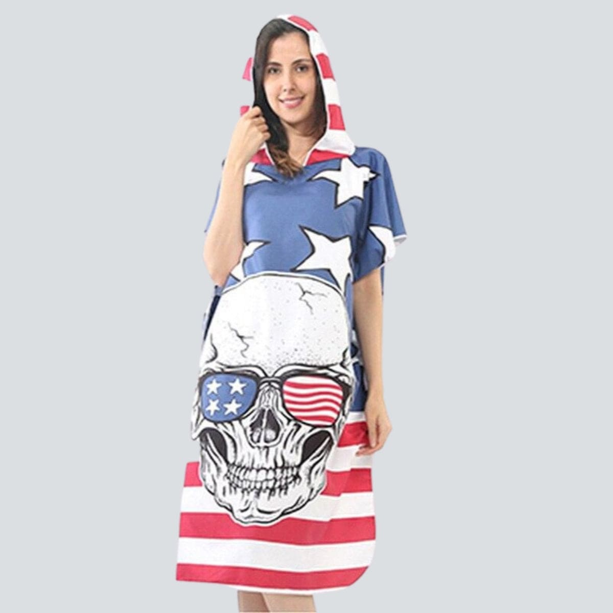 Ponchon Bain America pour Femme Drapeau US