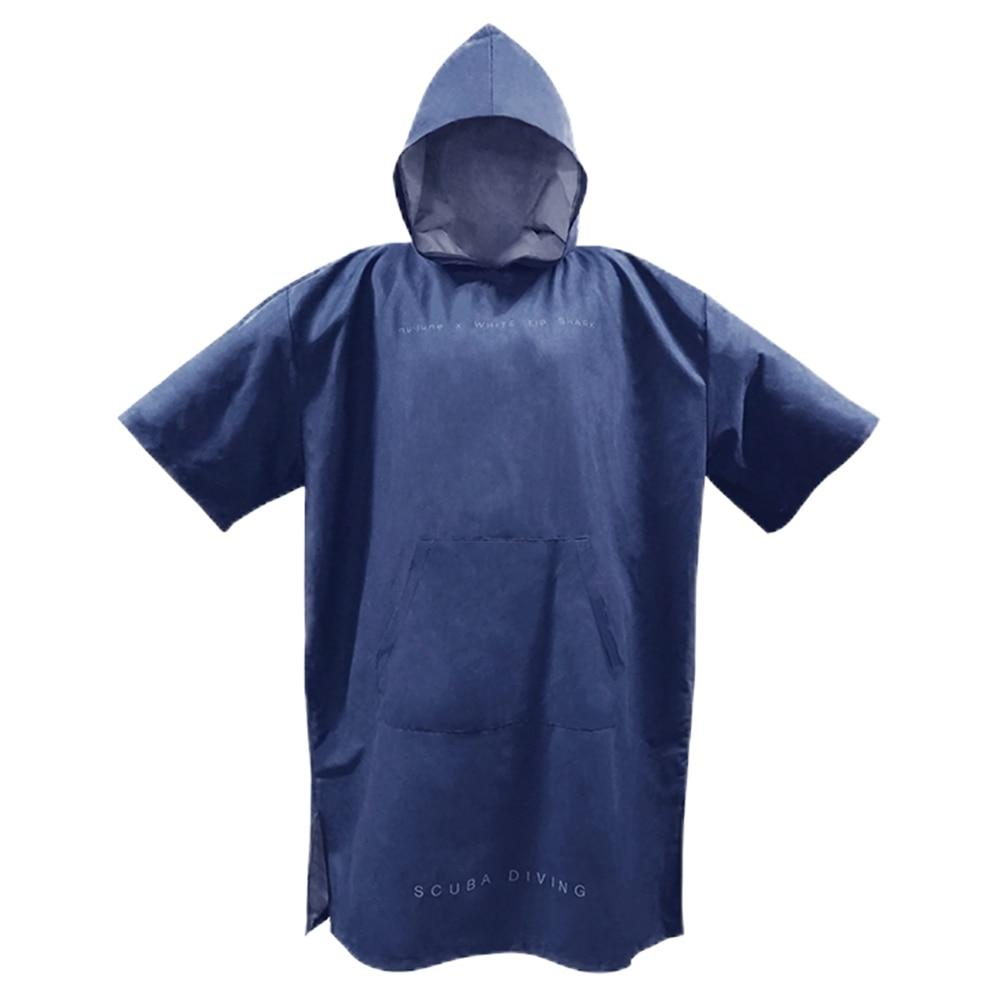 Shark Wave Poncho Bleu