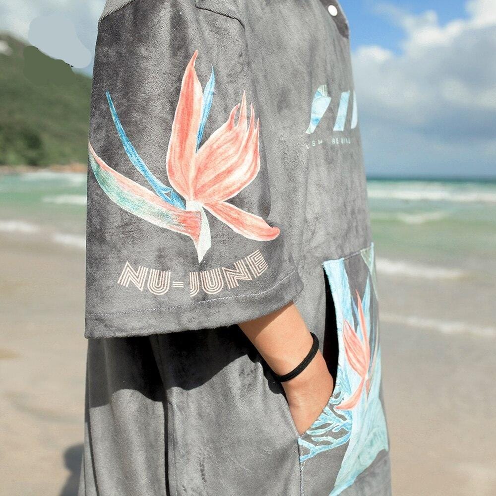 Surf Roller - Poncho de Plage Gris