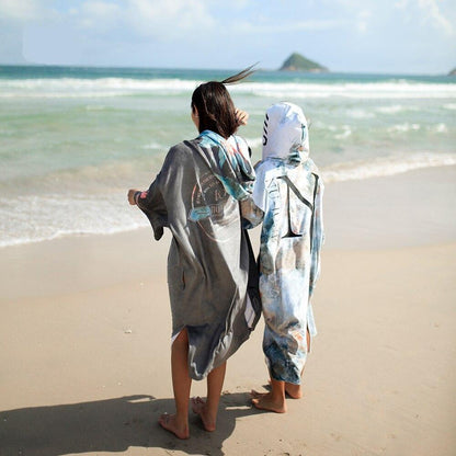 Surf Roller - Poncho de Plage Gris